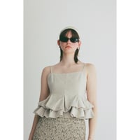 CLANE クラネ “BUBBLE PEPLUM CAMI TOPS” バブルペプラムキャミトップス