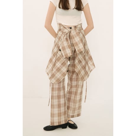 CLANE クラネ “SHEER STRAIGHT PANTS” シアーストレートパンツ