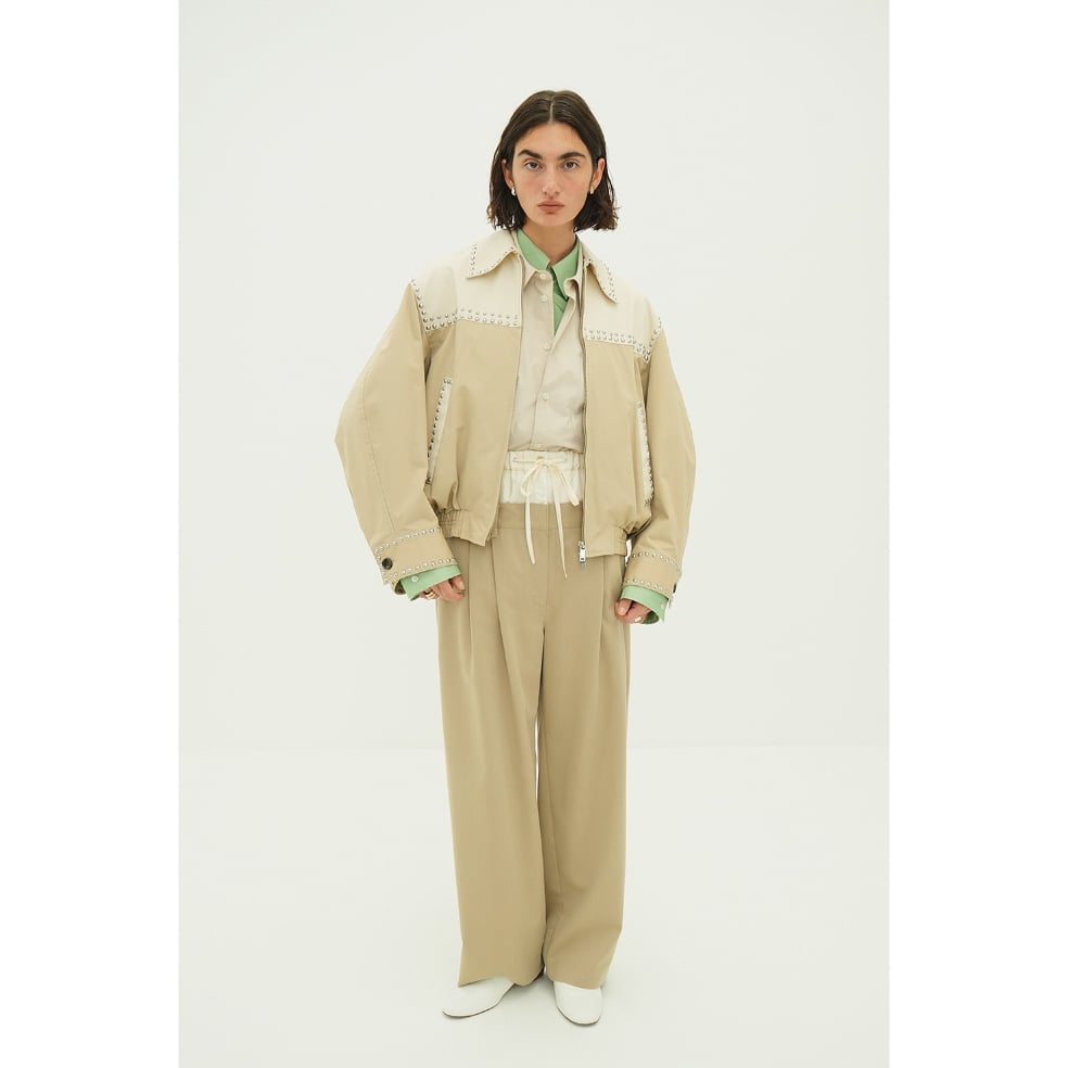 CLANE クラネ “W COLOR STUDDED DRIZZLER JACKET” ダブル