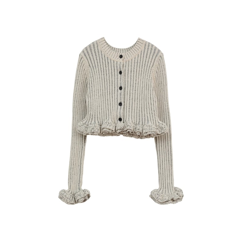 CLANE クラネ “W FACE SHORT FRILLED KNIT TOPS” ダブルフ