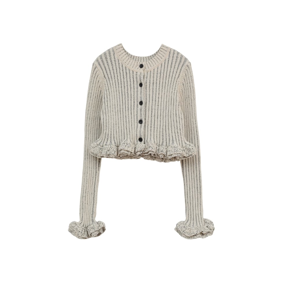 clane DOUBLE FACE LINE KNIT クラネ CLANE - ダブルフェイスラインニット - DOUBLE FACE LINE KNIT - GREEN