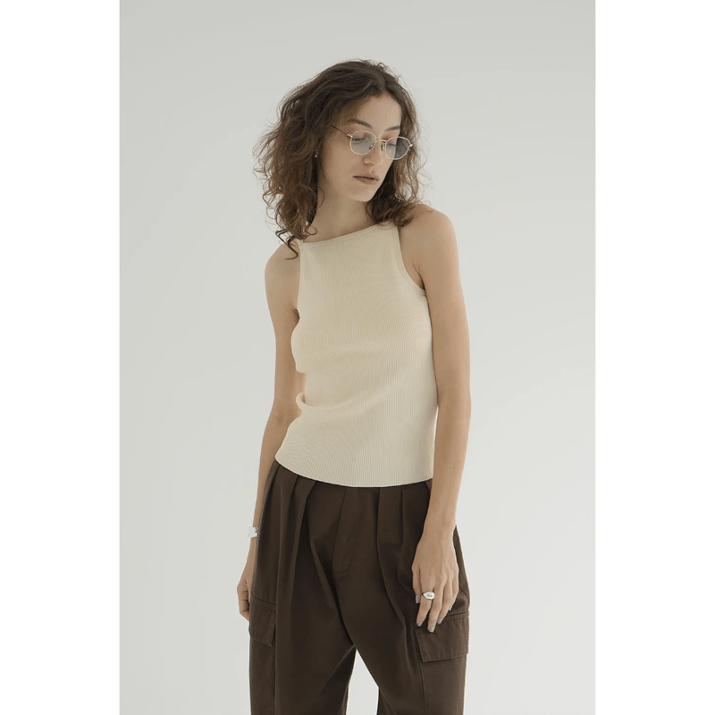CLANE BOAT NECK BACK OPEN KNIT TOPS ピンク CLANE BOAT NECK BACK OPEN KNIT TOPS ピンク CLANE クラネ