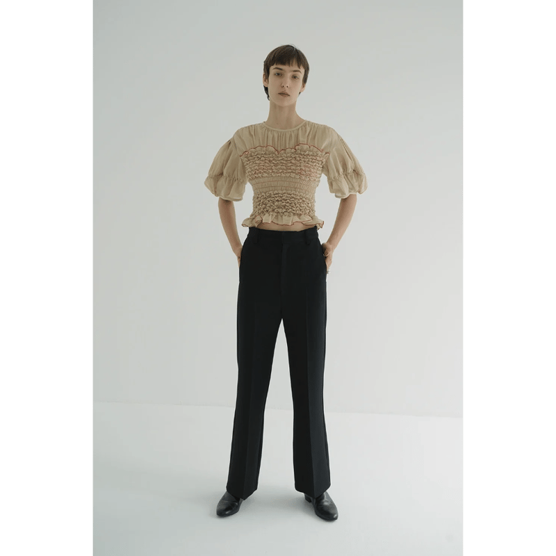 トップス COLOR STITCHED SHIRRING TOPS CLANE CLANE/COLOR STITCHED SHIRRING TOPS｜Daytona Park(FREAK'S