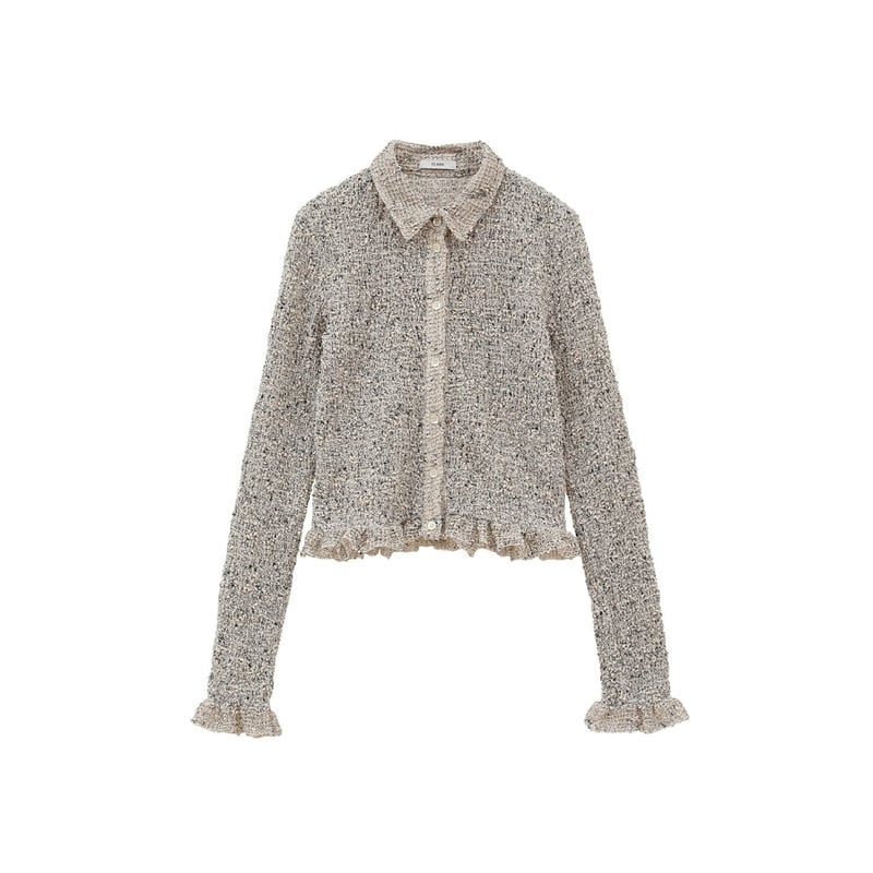 CLANE MIX MESH GATHER SHIRT アイボリー 1番 新品未使用 クラネ MIX MESH GATHER SHIRT アイボリー - メルカリ