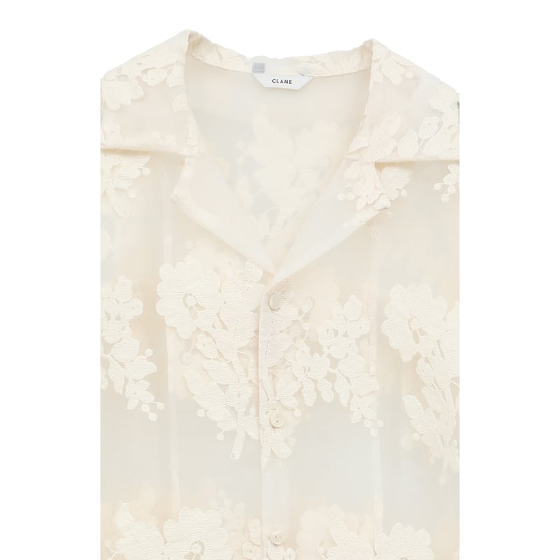 CLANE クラネ　SHEER FROWER LACE SHIRTS CLANE(クラネ) SHEER FLOWER LACE SHIRTS - COLDBECK ONLINE