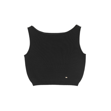 CLANE クラネ “BOAT NECK SHORT KNIT TANK TOPS” ボートネックショートニットタンクトップス