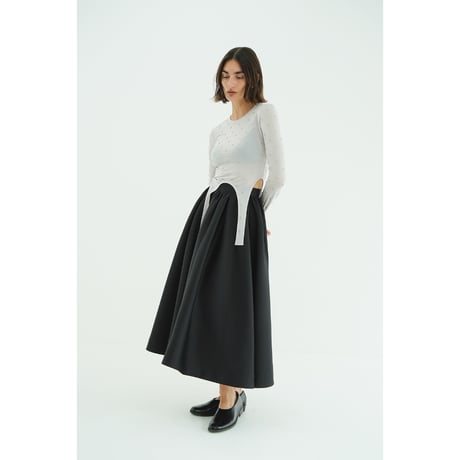 CLANE クラネ “STUDDED BIJOU SHEER TOPS” スタッズビジューシアートップス