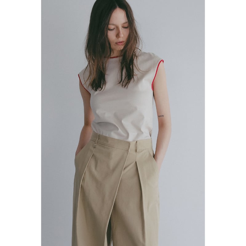 MANOF マノフ “BICOLOR CUT TOPS” バイカラーカットトップス | t / wo