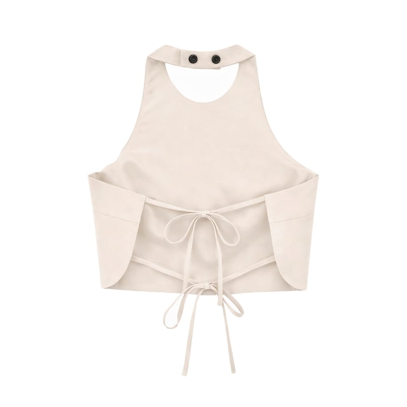 CLANE クラネ “ BACK RIBBON HALTER BUSTIER” バックリボンホ