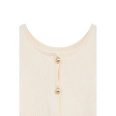 CLANE クラネ “W FACE GOLD BUTTON KNIT TOPS” ダブルフェイスゴールドボタンニットトップス
