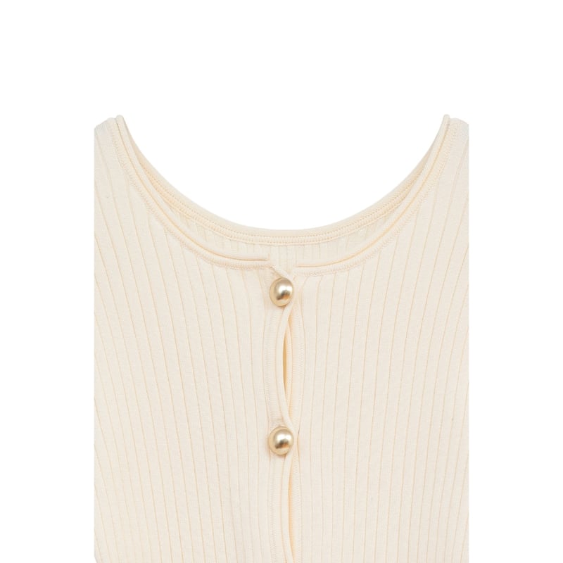 CLANE クラネ “W FACE GOLD BUTTON KNIT TOPS” ダブルフェイ