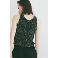 CLANE クラネ “W FACE MIX MESH GATHER N/S TOPS” ダブルフェイスミックスメッシュギャザーノースリーブトップス