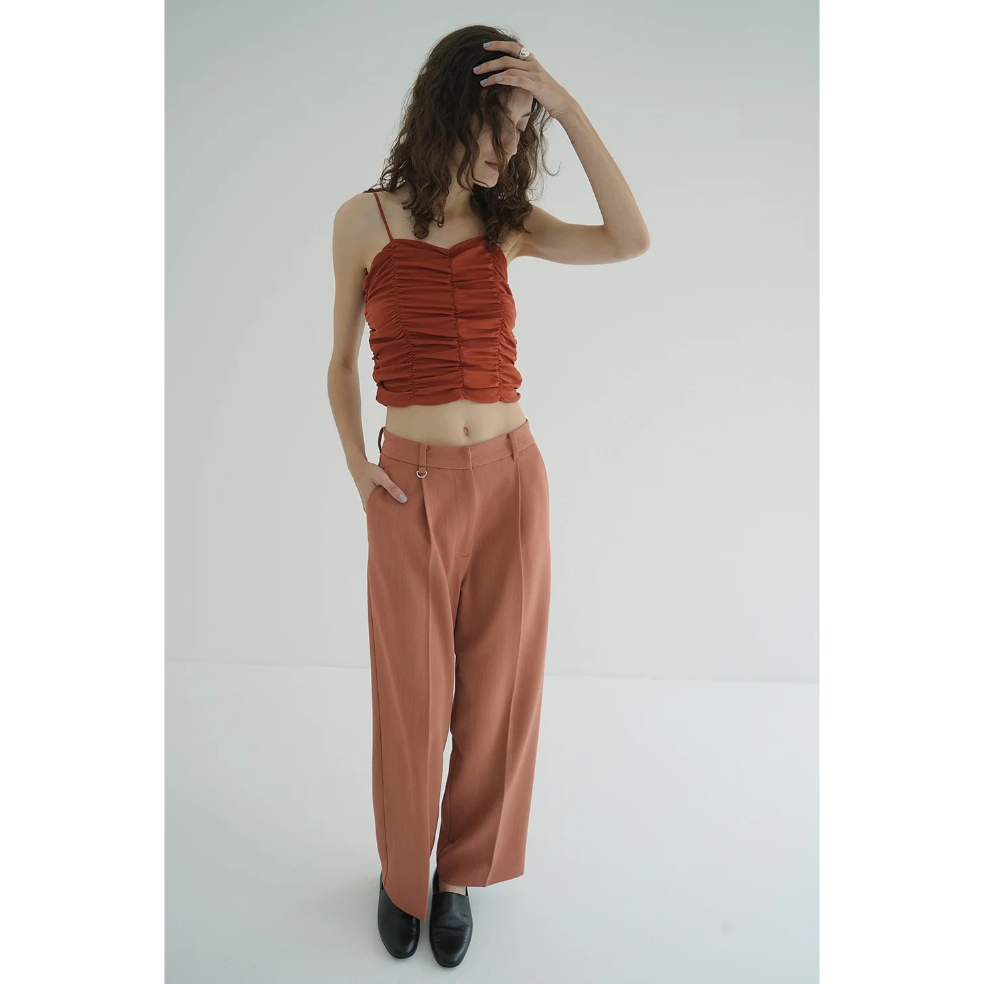 トップス CLANE SHIRRING CAMI TOPS 2 CLANE クラネ “SHIRRING CAMI TOPS” シャーリングキャミトップス |