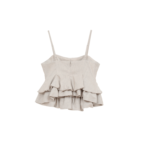 CLANE クラネ “BUBBLE PEPLUM CAMI TOPS” バブルペプラムキャミトップス