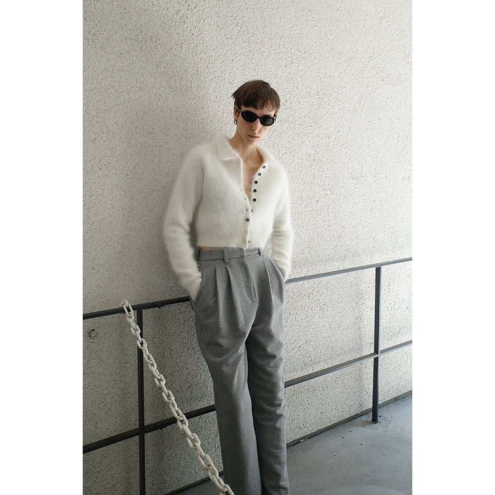 CLANE クラネ “ANGORA SHORT KNIT CARDIGAN” アンゴラショート