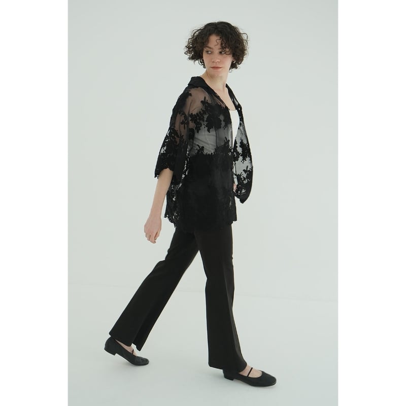 CLANE クラネSHEER FLOWER LACE SHIRTS
