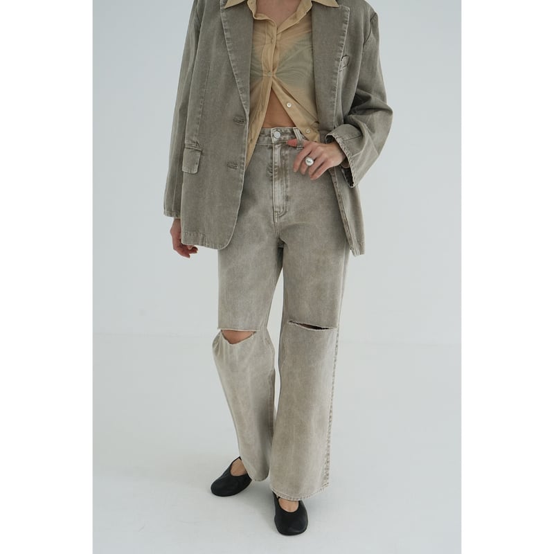 CLANE クラネ “ SLASH CUT DENIM PANTS” スラッシュカットデニム