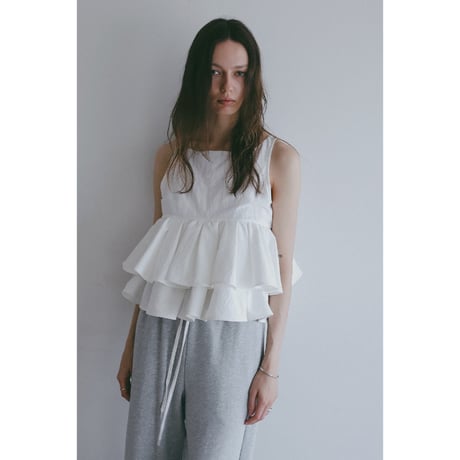 MANOF マノフ “SQUARE TIERED BLOUSE” スクエアティアードブラウス