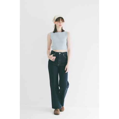 CLANE クラネ “BOAT NECK SHORT KNIT TANK TOPS” ボートネックショートニットタンクトップス