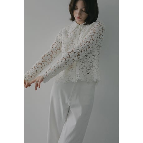 MANOF マノフ “COTTON LACE SHORT SHIRT” コットンレースショートシャツ