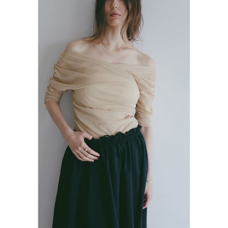 MANOF マノフ “CACHECOEUR TULLE TOPS” カシュクールチュールトップス