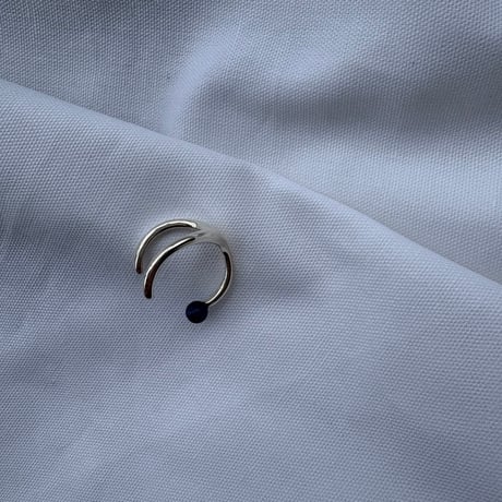 FIBULA フィブラ “Modeling ringcuff (blue) silver” モデリングリングカフ(レッド）シルバー