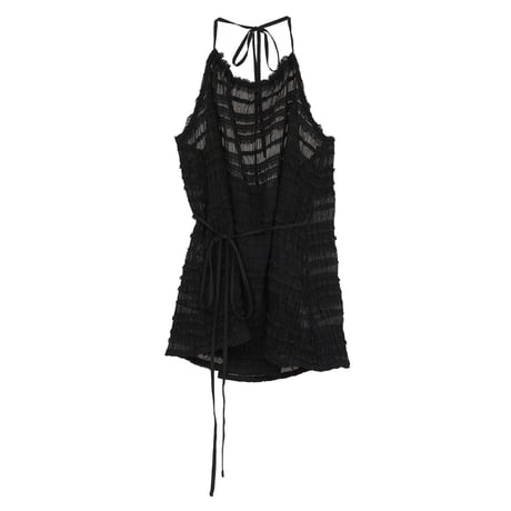 MANOF マノフ “SHIRRING HALTER NECK TOPS” シャーリングホルターネックトップス