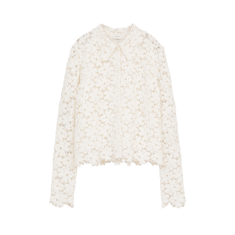MANOF マノフ “COTTON LACE SHORT SHIRT” コットンレースショートシャツ