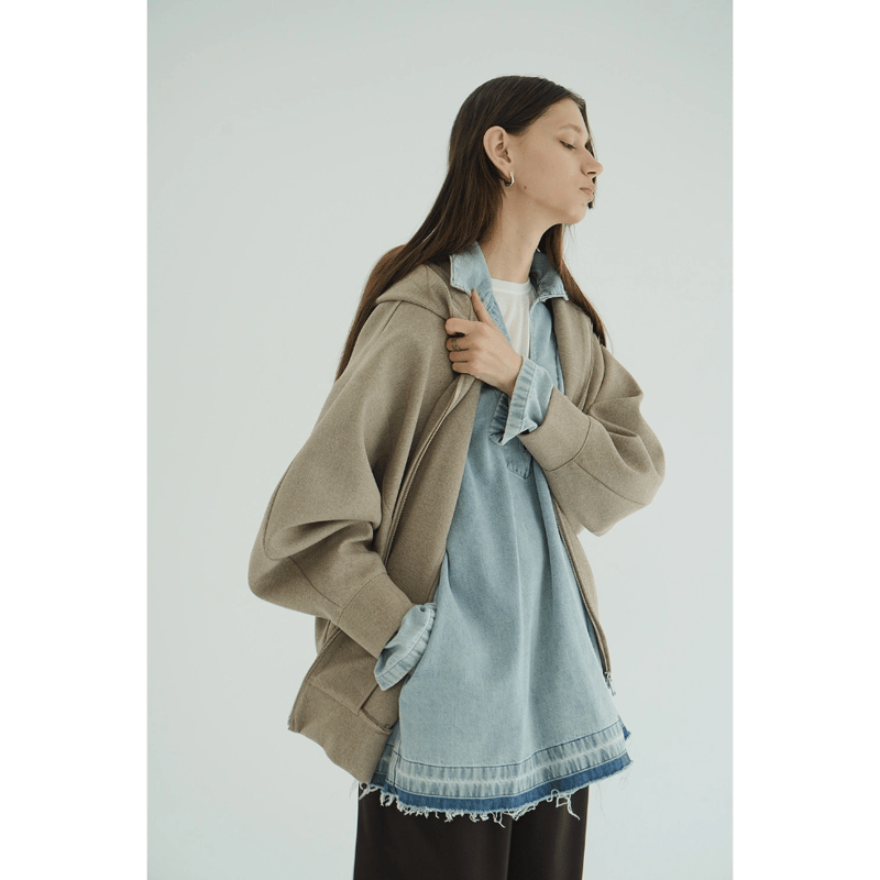 CLANE クラネ “DENIM OVER SKIPPER SHIRTS” デニムオーバースキ