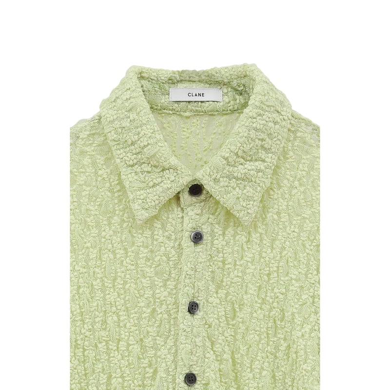 新品タグ付き CLANE LADY LACE SHIRTレースシャツ長袖MINT 新品タグ付き CLANE LADY LACE SHIRTレースシャツ長袖MINT