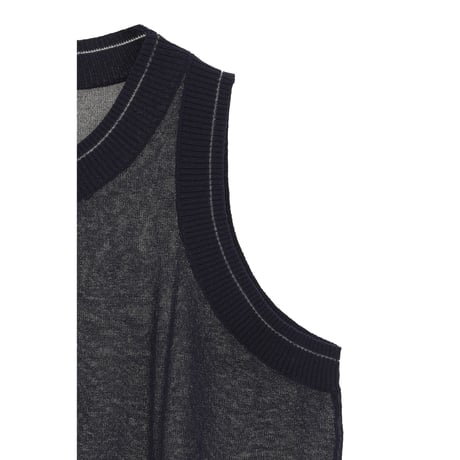 MANOF マノフ “SHEER SLEEVELESS KNIT” シアースリーブレスニット