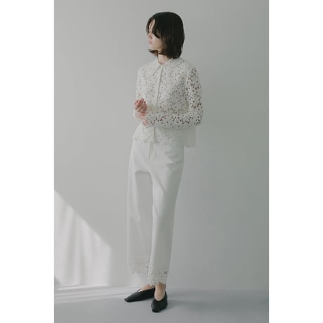MANOF マノフ “COTTON LACE SHORT SHIRT” コットンレースショートシャツ