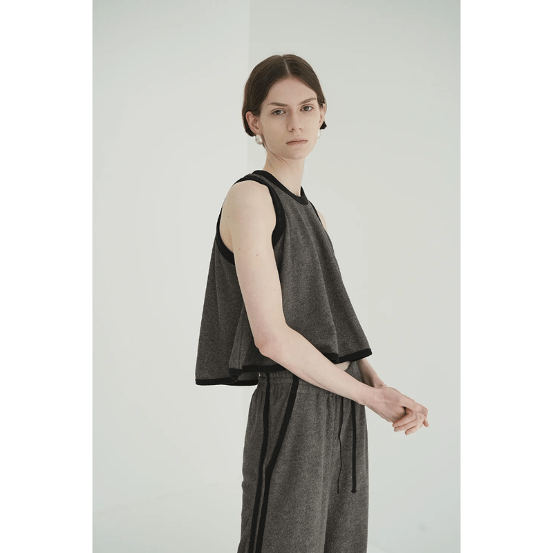 トップス clane pile flare tank tops brown 2 PILE FLARE TANK TOPS｜TOPS(トップス)｜CLANE OFFICIAL ONLINE