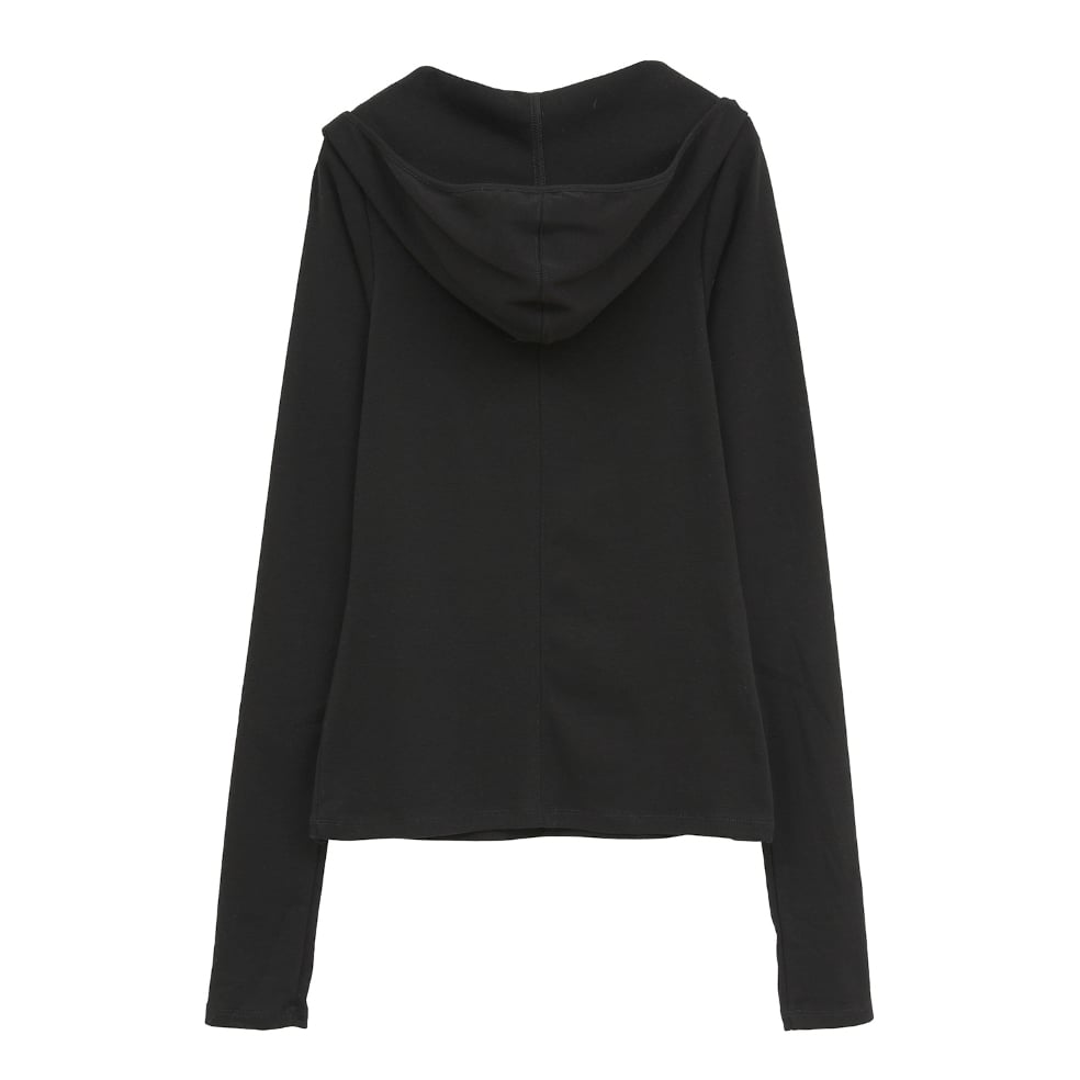 CLANE クラネ “BOW TIE HOODED CUT TOPS” ボウタイフーディーカッ