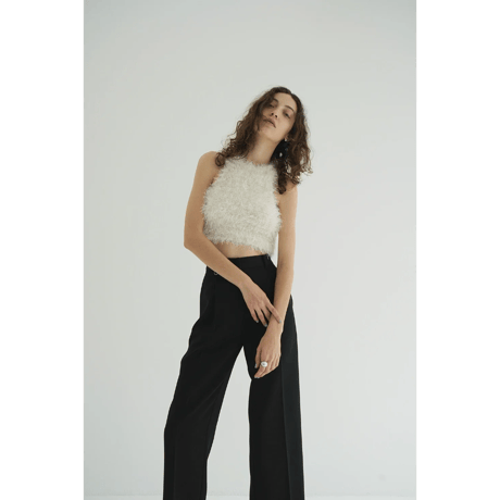 CLANE クラネ “SHAGGY AMERICAN SLEEVE KNIT TOPS” シャギーアメリカンスリーブニットトップス
