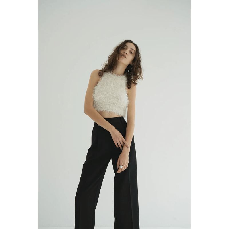 トップス CLANE AMERICAN SLEEVE KNIT TOPS CLANE クラネ “SHAGGY AMERICAN SLEEVE KNIT TOPS” シャ