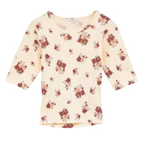 CLANE クラネ ”BACK OPEN FLOWER TOPS” バックオープンフラワートップス