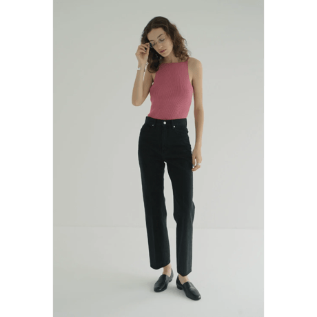 CLANE クラネ “BOAT NECK BACK OPEN KNIT TOPS” ボートネックバックオープンニットトップス