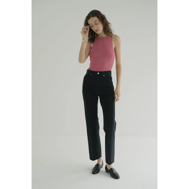 CLANE クラネ “BOAT NECK BACK OPEN KNIT TOPS” ボートネッ