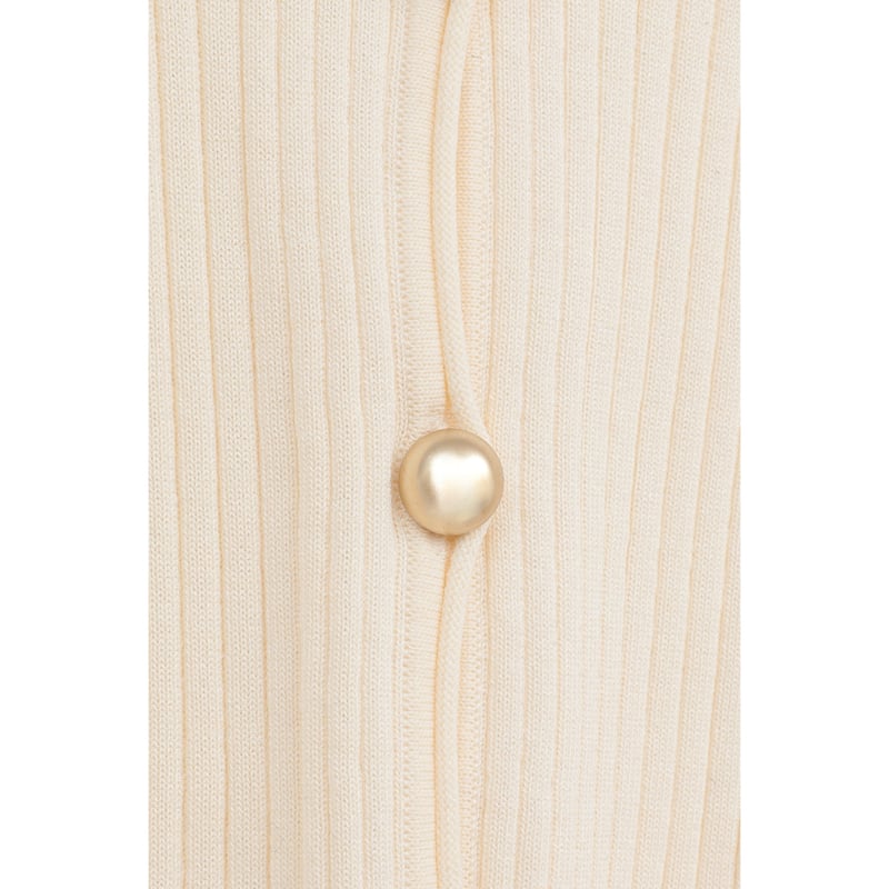 CLANE クラネ “W FACE GOLD BUTTON KNIT TOPS” ダブルフェイ