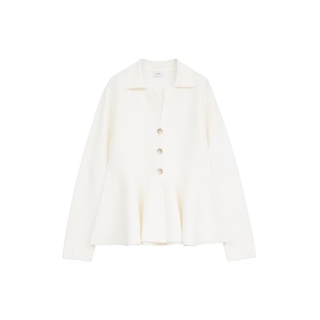 MANOF マノフ “VOLUME PEPLUM KNIT CARDIGAN” ボリュームペプラムニットカーディガン