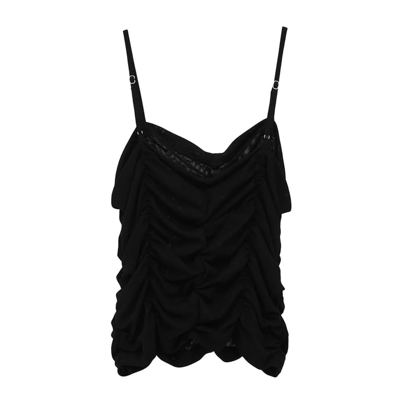 CLANE クラネ “SHIRRING CAMI TOPS” シャーリングキャミトップス