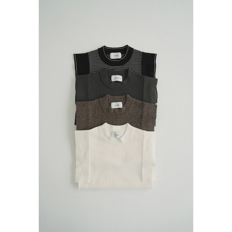 【美品】クラネ　黒スクエアスリーブニット CLANE - スクエアスリーブニットトップス | SQUARE SLEEVE KNIT