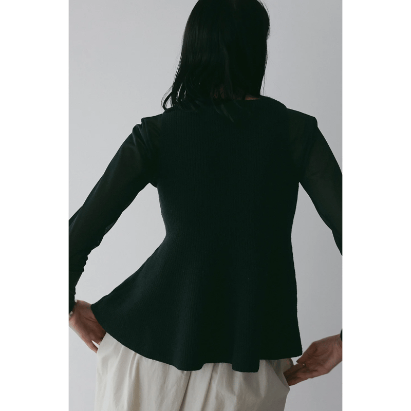 マノフ manof RIB PEPLUM KNIT TOPS RIB PEPLUM KNIT TOPS｜TOPS(トップス)｜MANOF OFFICIAL ONLINE