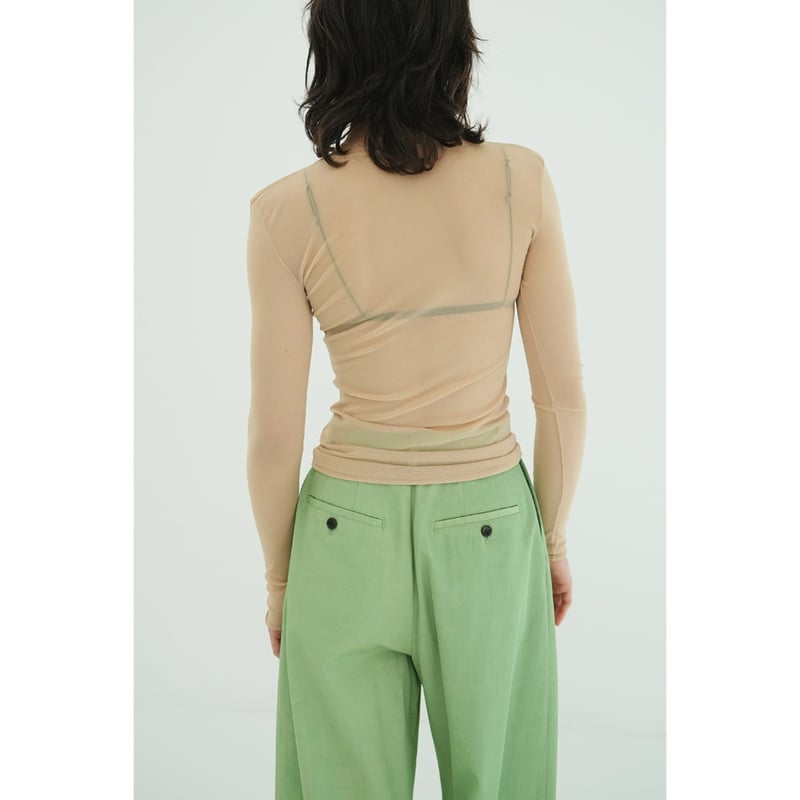 CLANE クラネ “SHEER TULLE TOPS” シアーチュールトップス | t / wo