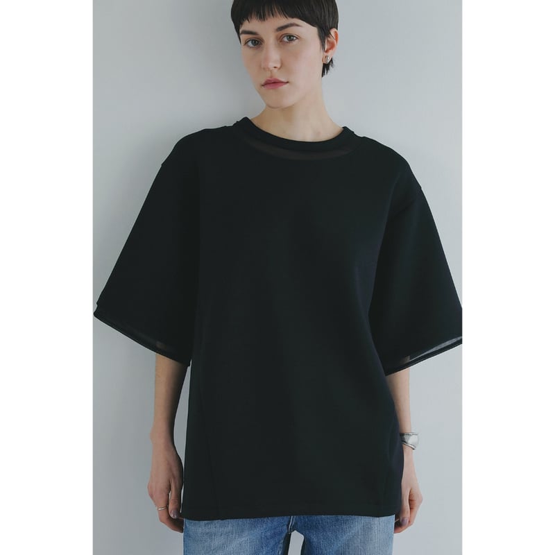 MANOF マノフ “”SHEER NECK CUT TOPS シアーネックカット