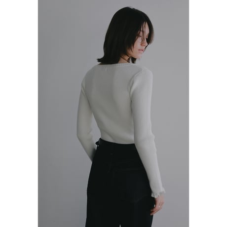 MANOF マノフ “SQUARE RIB KNIT TOPS” スクエアリブニットトップス