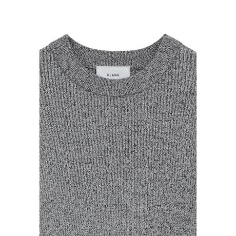 CLANE “H/N HALF SLEEVE RIB KNIT TOPS” ハイネックハーフスリーブリブニットトップス