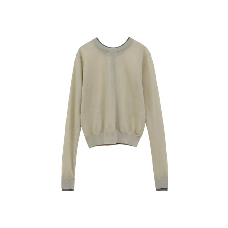 CLANE クラネ “W FACE BICOLOR SHEER CARDIGAN” ダブルフェ CLANE クラネ “W FACE BICOLOR SHEER CARDIGAN” ダブルフェ
