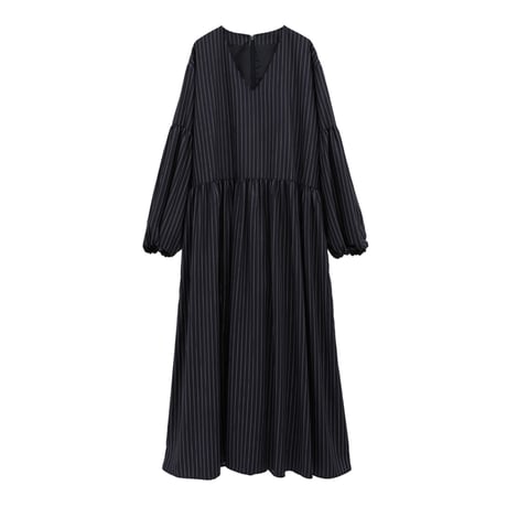 MANOF マノフ “PINSTRIPE GATHER ONE PIECE” ピンストライプギャザーワンピース